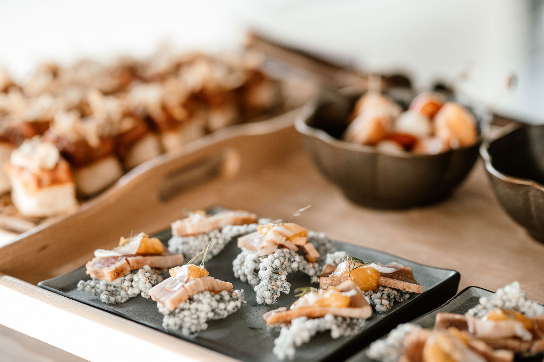 Chillen im Stochas - Wedding - Detailaufnahme Buffet - Hotel Sonnleiten