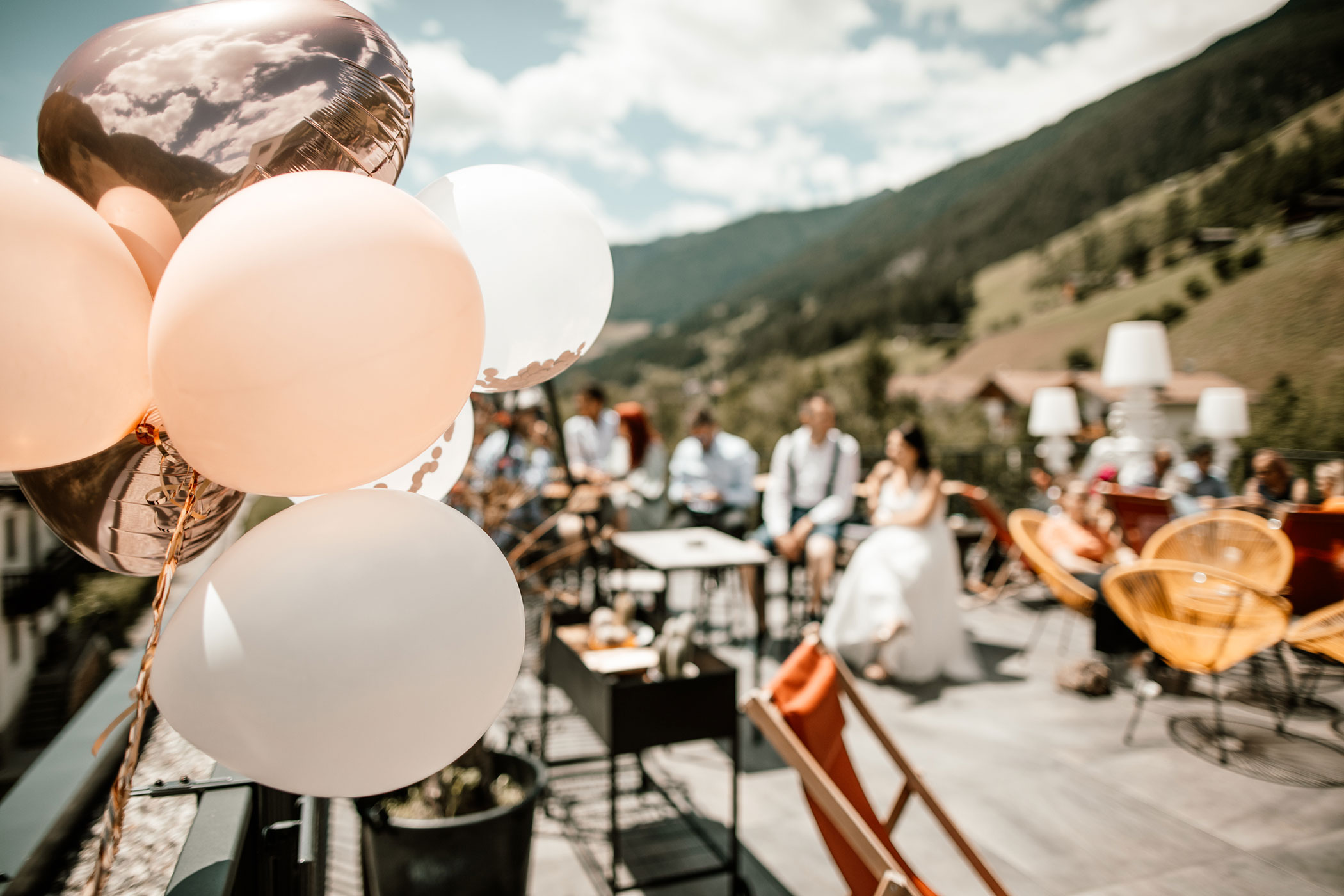 Chillen im Stochas - Wedding - Detailaufnahme Luftballons - Hotel Sonnleiten